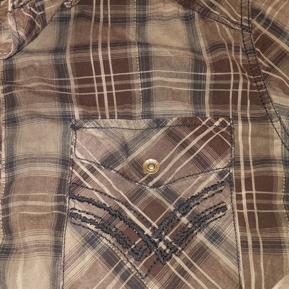 Buckle Black Button Down Shirt Slim Fit XL - Picture 3 of 6